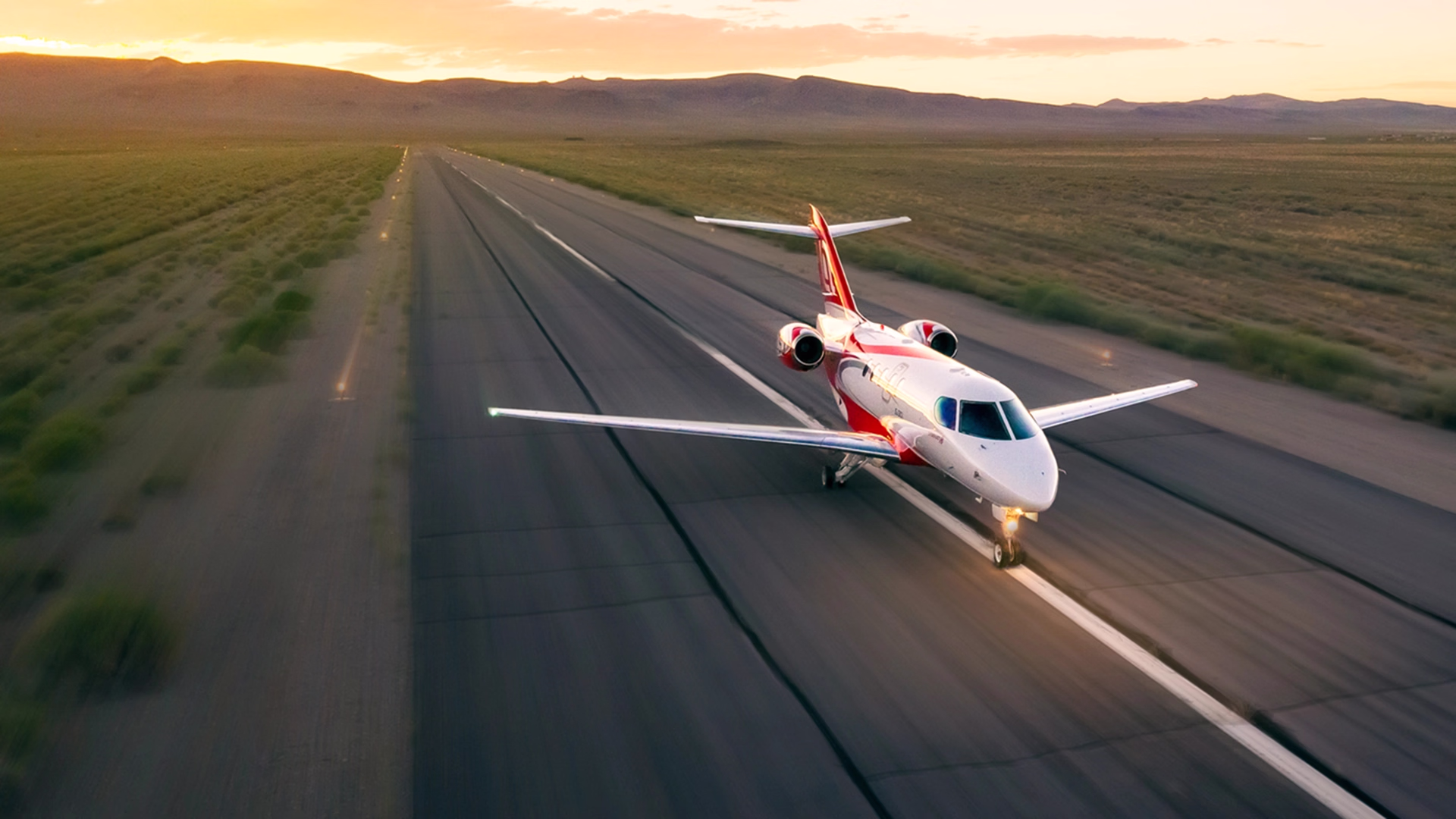 Jet flying at high altitude